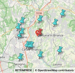 Mappa Via Ferrante Brioschi, 20842 Besana in Brianza MB, Italia (3.96286)