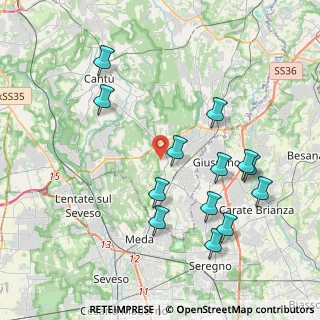 Mappa Via Dante Alighieri, 22066 Mariano Comense CO, Italia (4.16077)