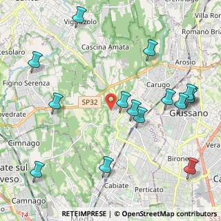 Mappa Via Dante Alighieri, 22066 Mariano Comense CO, Italia (2.54067)