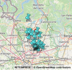 Mappa Via delle Rose, 20842 Besana In Brianza MB, Italia (10.238)