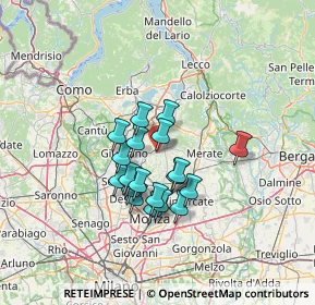 Mappa Via delle Rose, 20842 Besana In Brianza MB, Italia (10.1365)