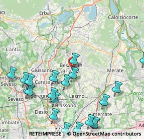 Mappa Via delle Rose, 20842 Besana In Brianza MB, Italia (10.5575)