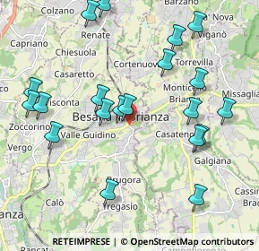 Mappa Via delle Rose, 20842 Besana In Brianza MB, Italia (2.2195)