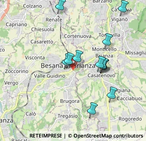 Mappa Via G. Puccini, 20842 Besana In Brianza MB, Italia (1.74417)