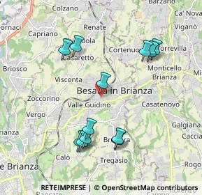 Mappa Via Bellavista, 20842 Besana in Brianza MB, Italia (1.94167)