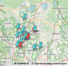 Mappa Via Bellavista, 20842 Besana in Brianza MB, Italia (6.72133)