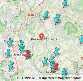 Mappa Via Bellavista, 20842 Besana in Brianza MB, Italia (5.7955)
