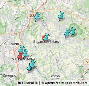 Mappa Via Bellavista, 20842 Besana in Brianza MB, Italia (4.38636)