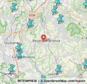 Mappa Via Bellavista, 20842 Besana in Brianza MB, Italia (7.03765)