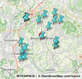 Mappa Via Bellavista, 20842 Besana in Brianza MB, Italia (3.81667)