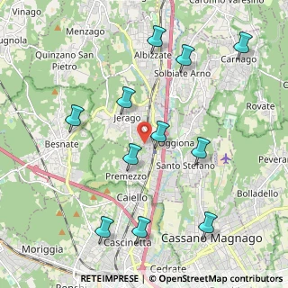 Mappa Via Kennedy, 21040 Jerago Con Orago VA, Italia (2.24909)