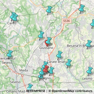 Mappa Via Carroccio, 20833 Giussano MB, Italia (6.13)