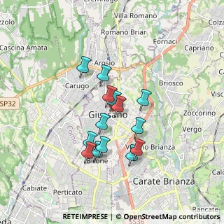 Mappa Via Carroccio, 20833 Giussano MB, Italia (1.36714)