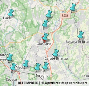 Mappa Via Martiri della Libertà, 20833 Giussano MB, Italia (5.09583)