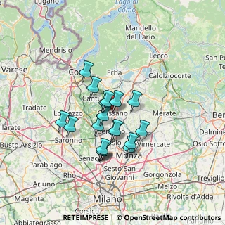 Mappa Via Martiri della Libertà, 20833 Giussano MB, Italia (10.54421)