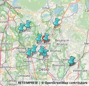 Mappa Via Martiri della Libertà, 20833 Giussano MB, Italia (6.73091)
