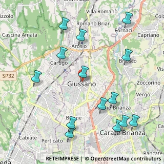 Mappa Piazza attilio lombardi, 20833 Giussano MB, Italia (2.48357)