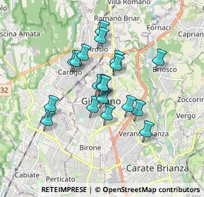 Mappa Piazza attilio lombardi, 20833 Giussano MB, Italia (1.32526)