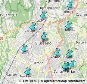 Mappa Piazza attilio lombardi, 20833 Giussano MB, Italia (2.49692)