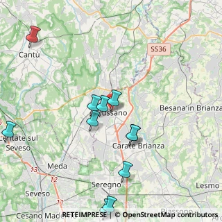 Mappa Piazza attilio lombardi, 20833 Giussano MB, Italia (4.54818)