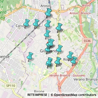 Mappa Piazza attilio lombardi, 20833 Giussano MB, Italia (0.785)