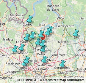 Mappa Via Padania, 20843 Verano Brianza MB, Italia (13.90938)