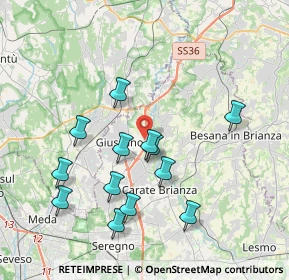 Mappa Via Padania, 20843 Verano Brianza MB, Italia (3.74923)