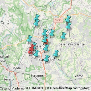 Mappa Via Padania, 20843 Verano Brianza MB, Italia (3.08688)