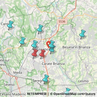 Mappa Via Padania, 20843 Verano Brianza MB, Italia (4.25636)