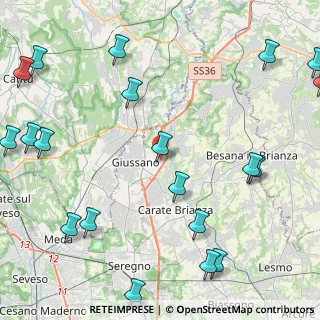 Mappa Via Padania, 20843 Verano Brianza MB, Italia (6.239)