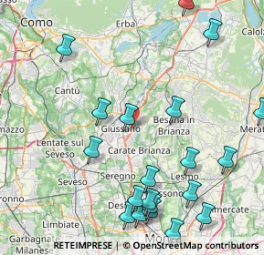 Mappa Via Padania, 20843 Verano Brianza MB, Italia (10.309)