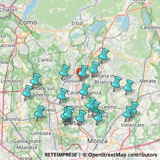 Mappa Via Padania, 20843 Verano Brianza MB, Italia (8.4835)
