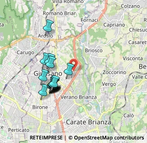 Mappa Via Padania, 20843 Verano Brianza MB, Italia (1.64235)