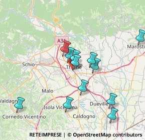 Mappa Thiene Stazione Fs, 36016 Thiene VI, Italia (7.05917)