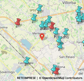 Mappa Via Colombera, 31050 Ponzano Veneto TV, Italia (2.5385)