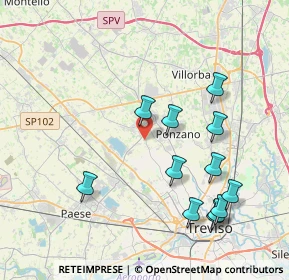 Mappa Via Colombera, 31050 Ponzano Veneto TV, Italia (4.20583)