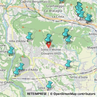 Mappa Via alla Guardina, 24039 Sotto il Monte Giovanni XXIII BG, Italia (3.009)