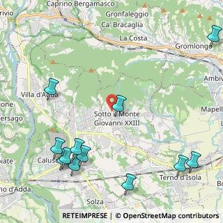 Mappa Via alla Guardina, 24039 Sotto il Monte Giovanni XXIII BG, Italia (2.8775)