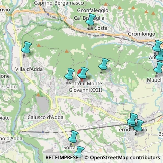Mappa Via alla Guardina, 24039 Sotto il Monte Giovanni XXIII BG, Italia (2.99)