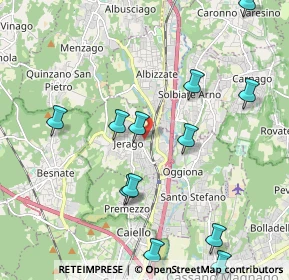 Mappa Viale Rajna, 21040 Jerago Con Orago VA, Italia (2.34167)