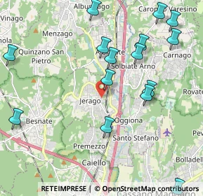 Mappa Viale Rajna, 21040 Jerago Con Orago VA, Italia (2.464)