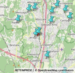 Mappa Viale Rajna, 21040 Jerago Con Orago VA, Italia (2.545)