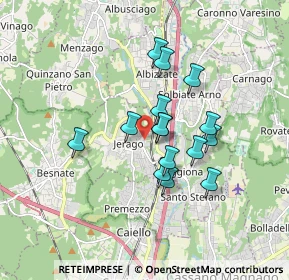 Mappa Viale Rajna, 21040 Jerago Con Orago VA, Italia (1.33)