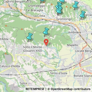Mappa Via Botta, 24039 Sotto il Monte Giovanni XXIII BG, Italia (3.7375)