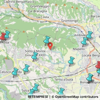 Mappa Via Botta, 24039 Sotto il Monte Giovanni XXIII BG, Italia (3.51125)