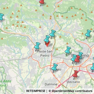 Mappa Via G. Galilei, 24030 Ponte San Pietro BG, Italia (5.83)