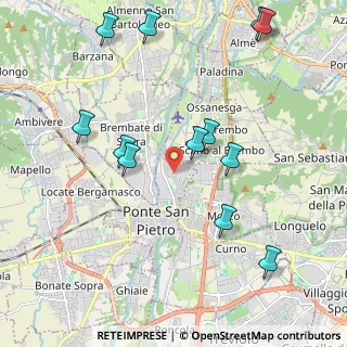 Mappa Via G. Galilei, 24030 Ponte San Pietro BG, Italia (2.30167)
