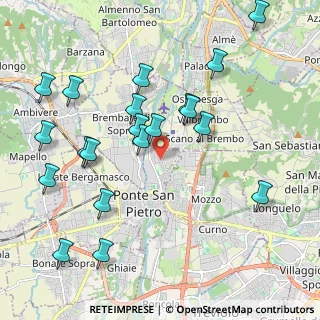 Mappa Via G. Galilei, 24030 Ponte San Pietro BG, Italia (2.23)