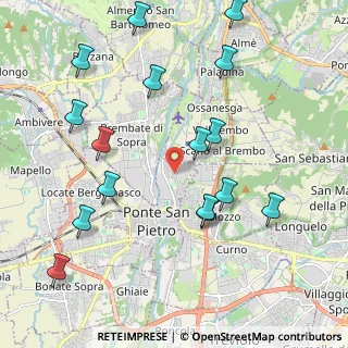 Mappa Via G. Galilei, 24030 Ponte San Pietro BG, Italia (2.3375)