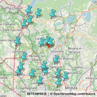 Mappa Via per Arosio, 22066 Mariano Comense CO, Italia (10.008)